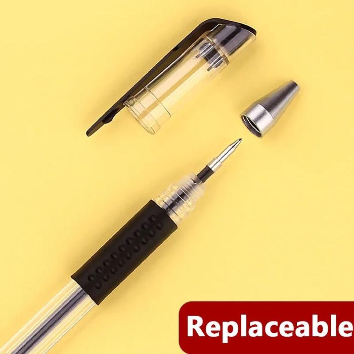 RADEYA Pulpen 1 Lusin Isi 12 Pcs  Gel 0.5 mm Bisa Diisi Ulang Balpoint Tinta Gel Import Murah