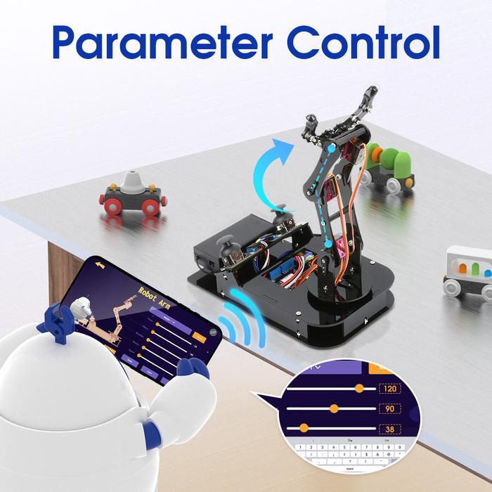 Acebott Esp32 Robot Mechanical Arm Kit For Arduino Diy Desktop Educational Robot Arm For Arduino