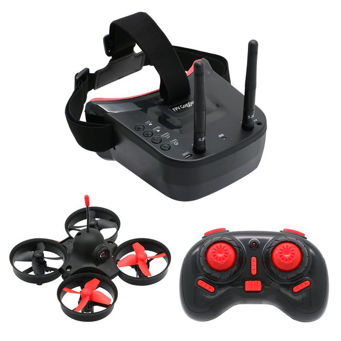 RTF Micro FPV RC Racing Quadcopter Toys w/ 5.8G S2 800TVL 40CH Camera / 3Inch LS-VR009 FPV Goggles V