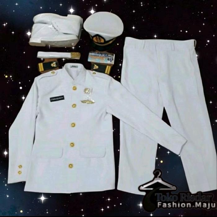 PREMIUM JAS PDUB PUTIH PELAUT | Jas Nikah, Wisuda, Taruna & Taruni | Seragam TNI AL | Bahan Marina