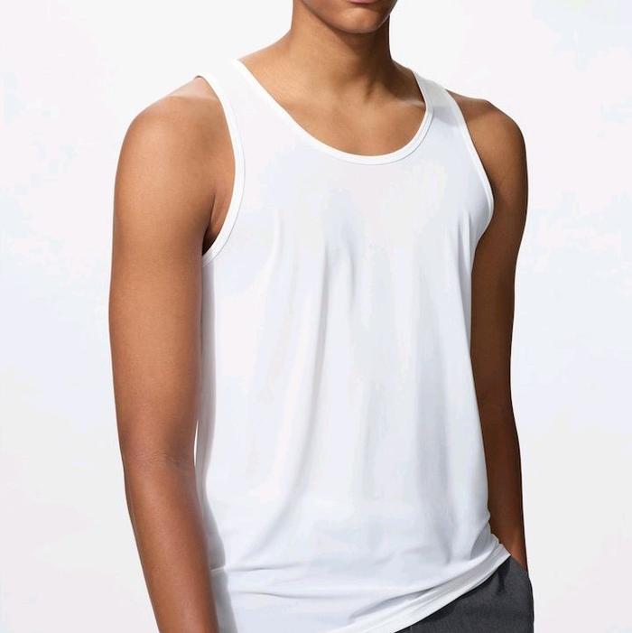 UNIQLO AlRism Tank Top Mesh Anti Bau Anti Odor Mesh Tank Top Pakaian dalam pria Kaos Singlet Tanpa L