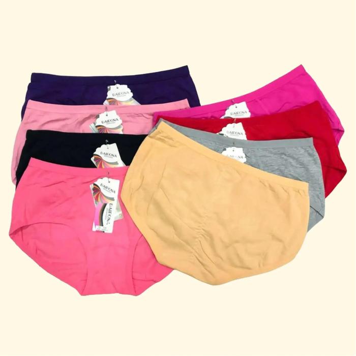 (3 - 6 Pcs) CELANA DALAM WANITA DAIFONA 6266 CD PEREMPUAN KATUN TEBAL Nyaman