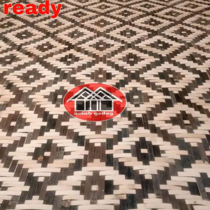 READY  STOK!!! anyaman bambu motif/gedeg motif/bilik bambu/gribig/kepang uk 3mX2mu