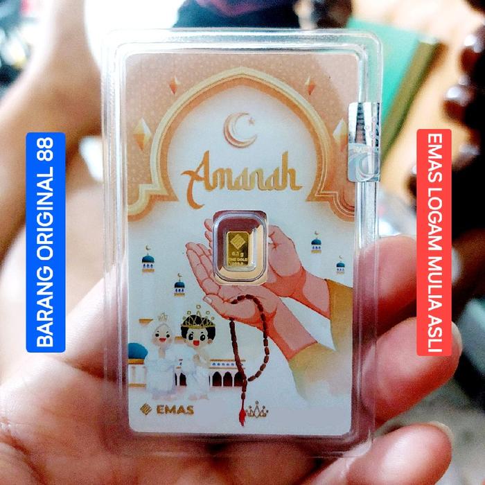 EMAS 0.1 GRAM LOGAM MULIA 0,1 GR UNTUK HADIAH IBADAH HAJI DAN UMROH OLEH OLEH PARCEL HAJATAN KADO PE