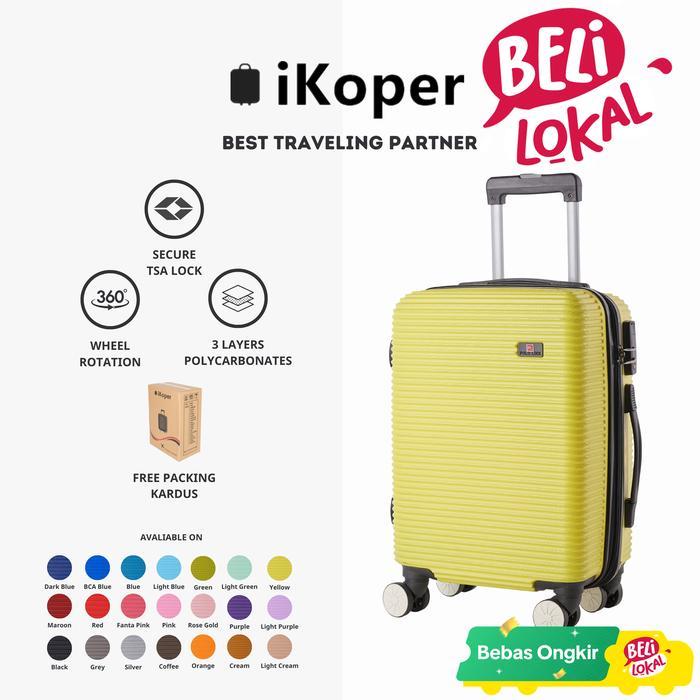 [iKoper] Koper 18 Inch Polo Size Fiber Murah Kabin 4 Roda 360 Rotasi