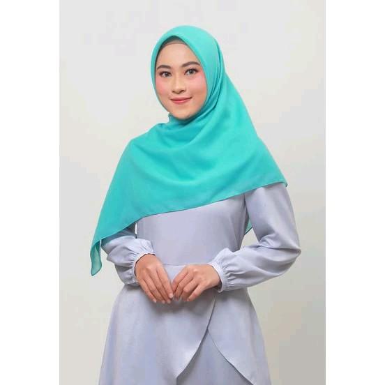 Zoya - Asena Scarf Kerudung Segiempat Polos Bahan Voal Premium
