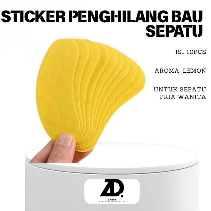 Sticker Penghilang Bau Sepatu Sticker Anti Bau Isi 10pcs Penyerap Bau Sepatu Lemon Pengharum Sepatu