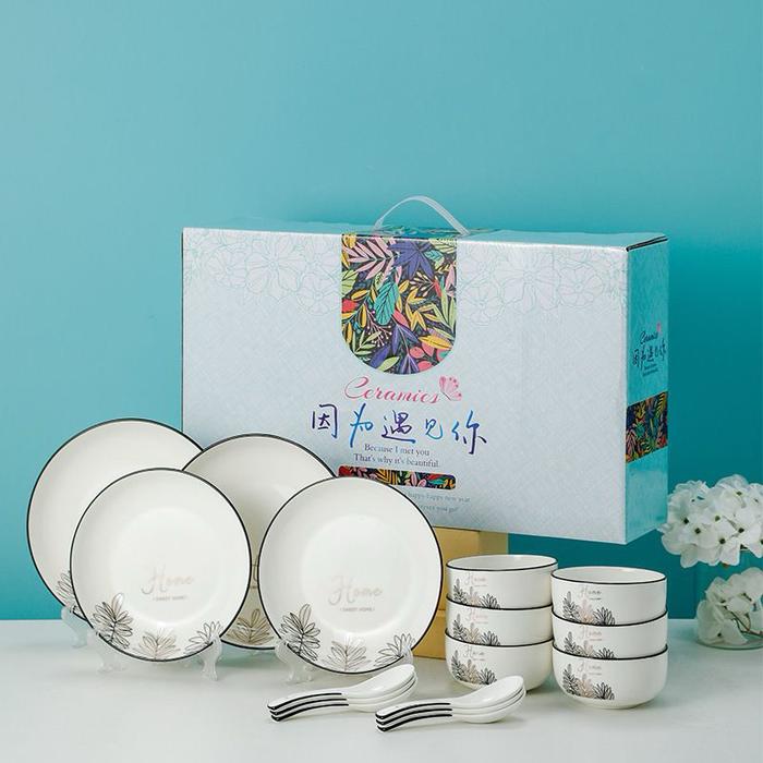 HOUSEWAREBRAND - 6 Mangkok + 6 Pasang Sumpit Japanese Bowl Set Mangkok Sumpit Set Good Quality