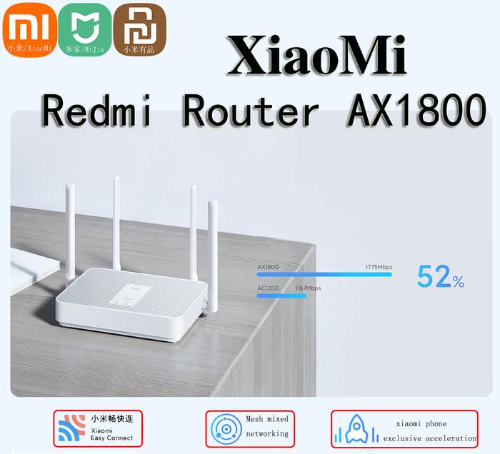 Xiaomi Redmi Router AX1800 WiFi6 2.4/5GHz Dual Frequency MIMO-OFDMA