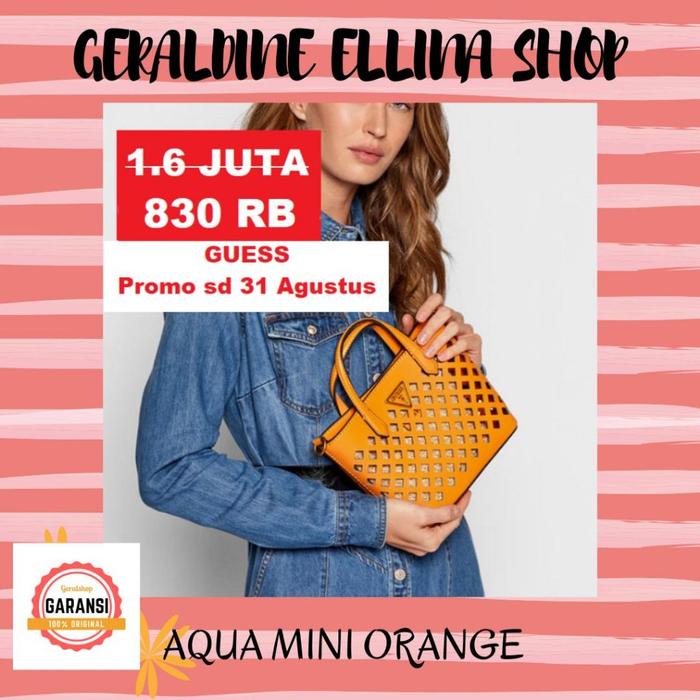 Tas Guess wanita satchel bag 100% original sale AQUA MINI
