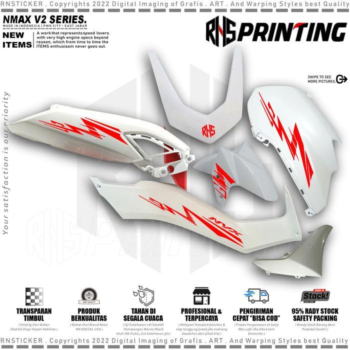 NMXV2 Cutting Sticke Striping Variasi New Nmax 155 Stiker Nmax New 2020-2024 Simple Style Absrak Cop