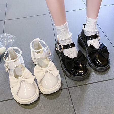 Meriah.. Ff Mary Jane Shoes Wanita Sepatu Loafers Cewek Korean Style Sk-053