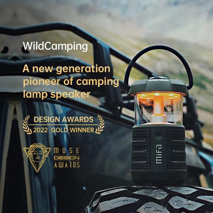 Mifa Wild Camping Outdoor Bluetooth 5.3 Speaker with Lantern,