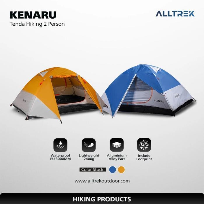 ASLI - ALLTREK TENDA HIKING ULTRALIGHT KENARU 1-2 PERSON DOUBLE LAYER UPF 50+ ANTI UV CAMPING TENT W