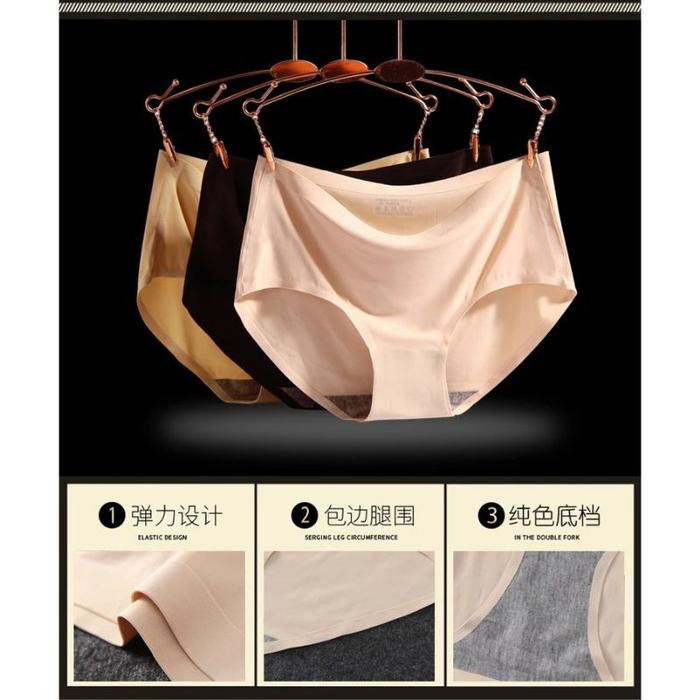 12pc- wanita seamless Celana Dalam Wanita Seamless Tanpa Jahitan Isi 12 Pcs Bahan Lembut Nyaman Tida