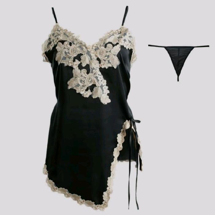 Baju Tidur Satin 8080 Lingerie Sexy untuk Wanita - Daster, Piyama, Rayon, Dress, Panjang, Dewasa Gau