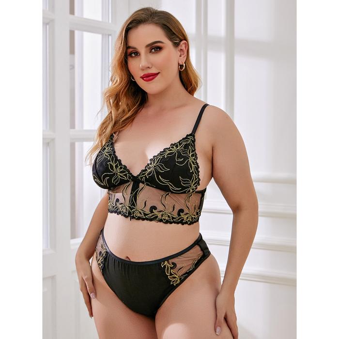 gn5828 baju sexy besar / lingerie big size bra set jumbo berkualitas terbaik