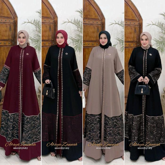 ABAYA ZANNAH AMORE BY RUBY GAMIS MEWAH BRUKAT
