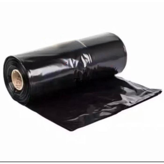 Plastik Packing Roll Hitam / Plastik Olshop 30cm PE Glossy Anti Sobek Tebal Alot Elastis Kirim Paket