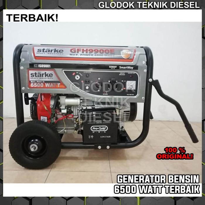 STARKE Generator Bensin 6500 6000 W watt Electric Starter GFH 9900 E Genset Listrik ORIGINAL TERBAIK