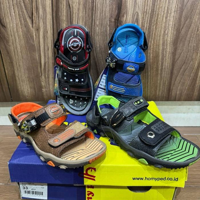 Sandal Gunung Homyped Anak Laki Laki Sandal Anak Cowok Magnet Gunung Sandal Lebaran Tali Belakang Ca