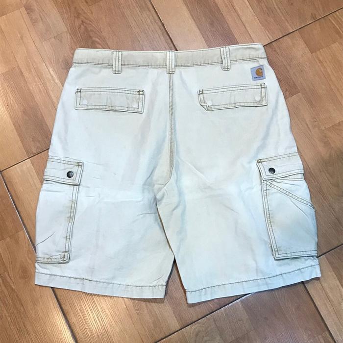 Carhartt Short Pants cell pocket White cream khakis beige Colorway  Relaxed Fit  Size 36   Fast Resp