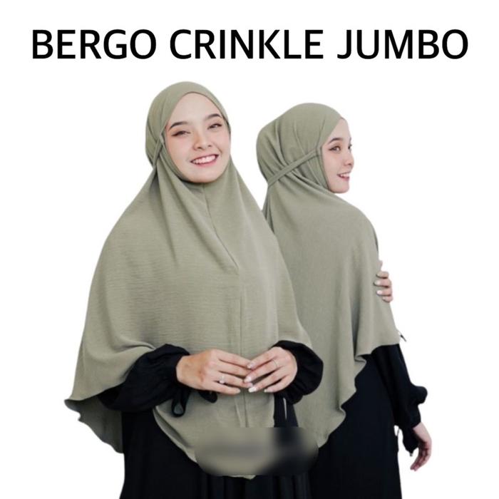 Ready- Bergo Crinkle Airflow Jumbo Bergo Jumbo Bergo Crinkle Non Pet Jumbo Bergo Crinkle XL Bergo Cr