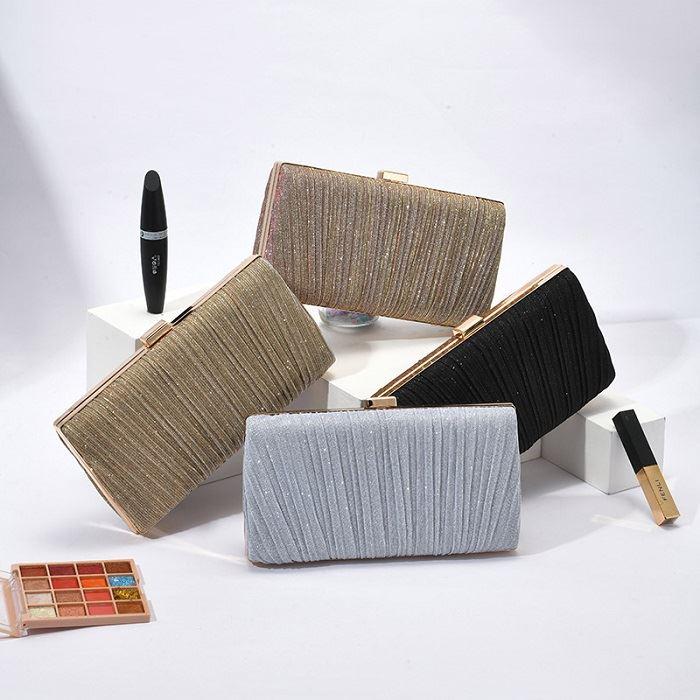 D9644 Dompet Pesta Wanita Elegan Import (Gagang dan Tali Rantai) Clutch Handbag