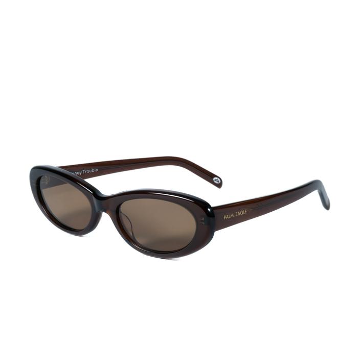 PALM EAGLE STUDIO HONEY TROUBLE / HONEY - AMBER - Kacamata Hitam Unisex Retro Oval Cat-Eye UV400