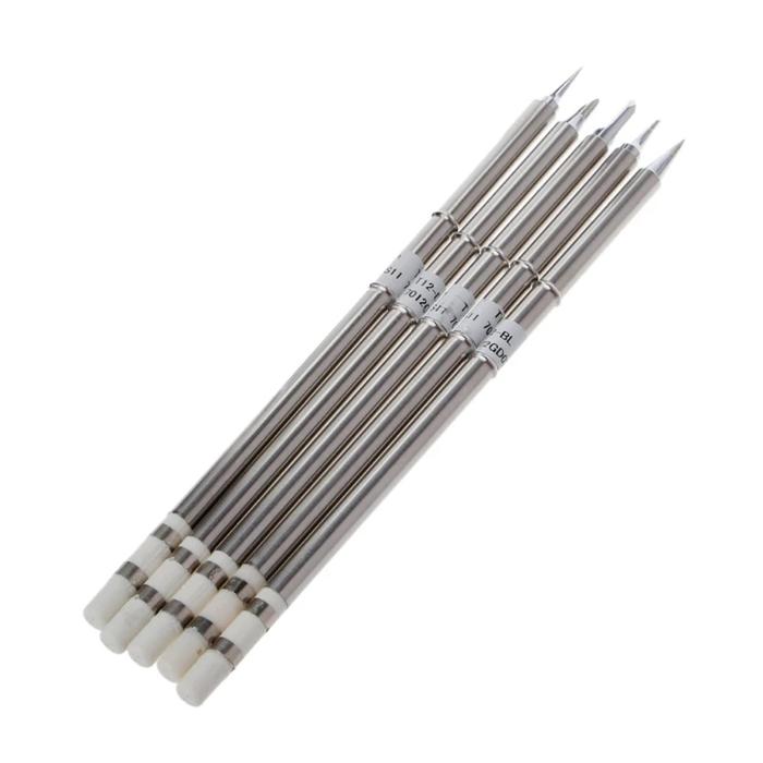 5pcs T12 Soldering Iron Tips For FX-9501 HAKKO912 FM-2027 2028 Handle
