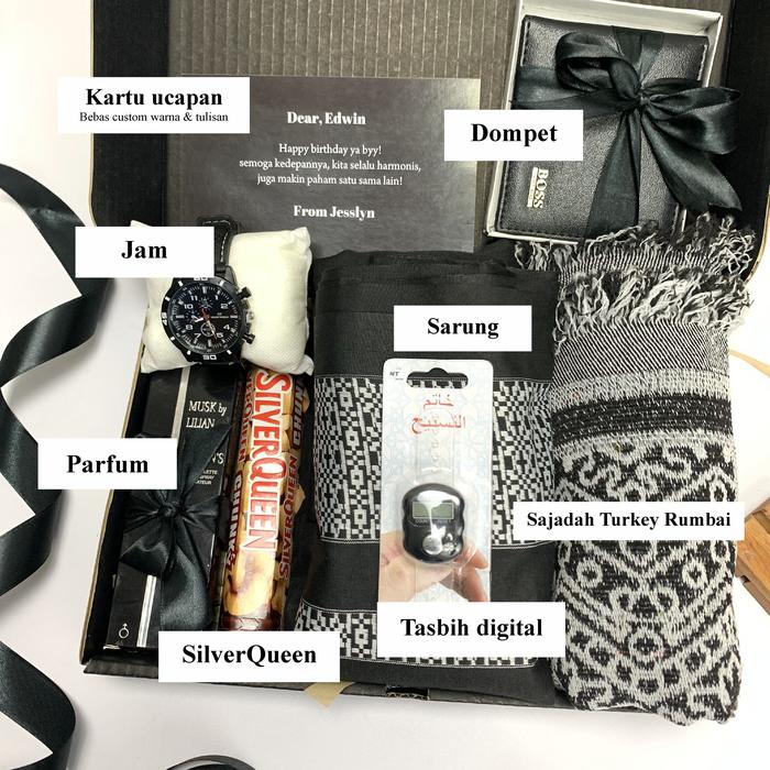 Kado Hampers Gift Box Cowok / Paket Ulang Tahun Untuk Cowok Ultah Wisuda Sempro Kelulusan Graduation