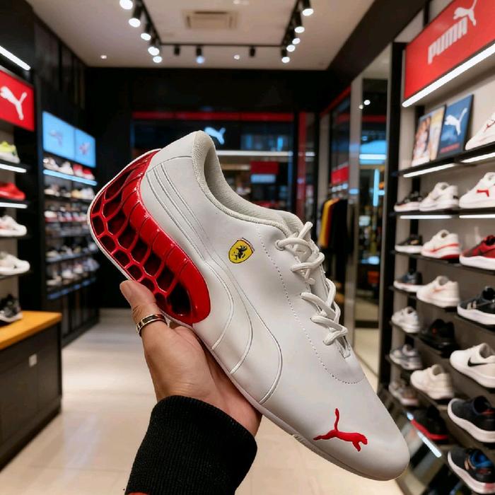 Sepatu Puma  Ferrari Super GT Motorsport White Red 100% Original Store Guarantee