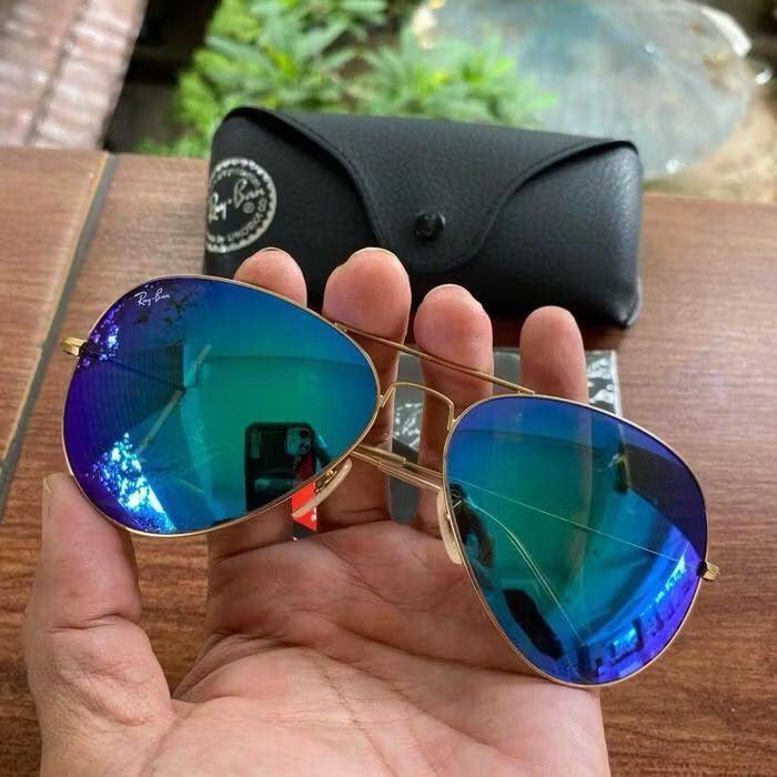 Kacamata Original RayBan Aviator RB3026 Large Metal 112/69 Kaca Biru Original
