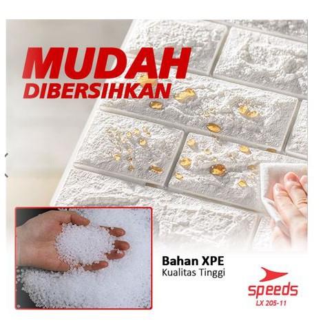 Wallpaper Dinding Roll Wallpaper Kamar 3D Stiker Foam Batu Bata Walpaper 205-11 Speeds