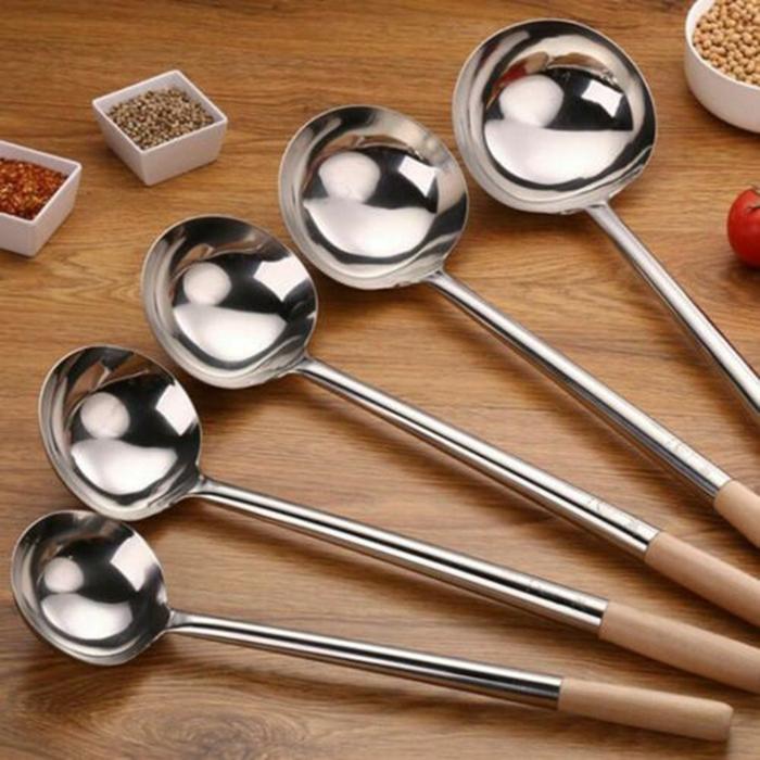 Long Handle Soup Ladle Cooking Utensils Ladle Spoon Wok Soup Spoon