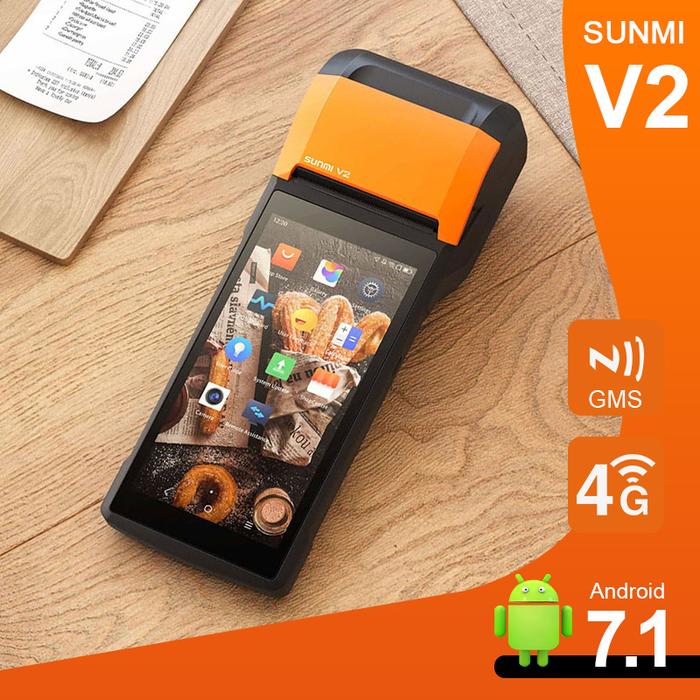 SUNMI V2 POS Terminal PDA Thermal Printer Android 7.1 Portable