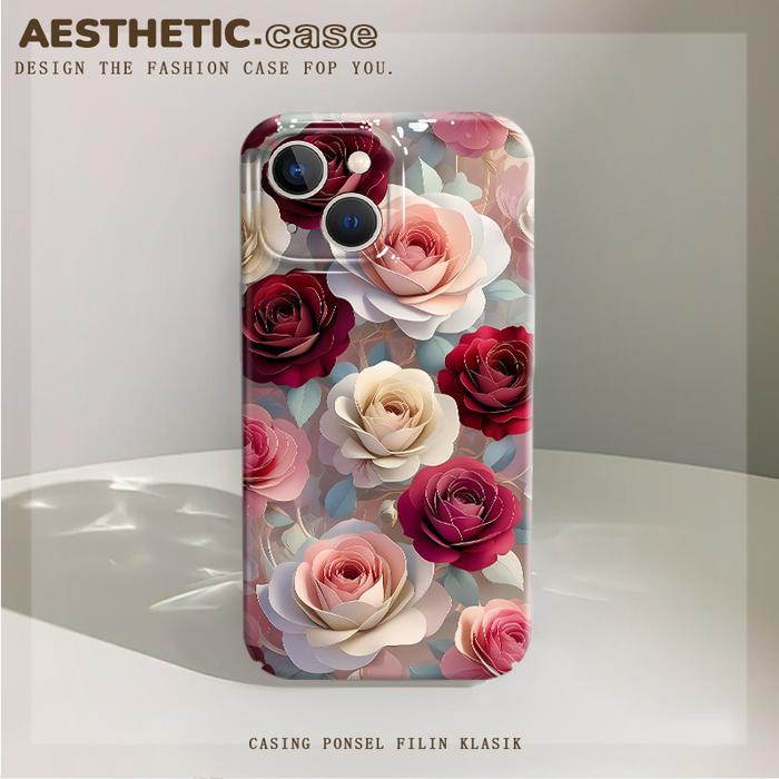 HD Casing hp glossy for iphone 11 12 13 14 Plus 15 pro max 6 6s 7 8plus x xs xr xsma aesthetic hardc