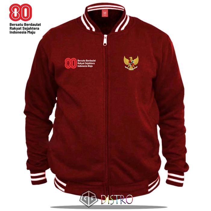 Bayar Di Tempat - Jacket Varsity Garuda 80 Terbaru Kemerdekaan Indonesia HUT RI KE 80 Baru Jacket Ba