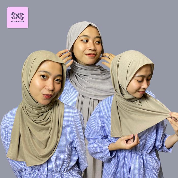 Kayun Hijab - Paket 3 Pcs Pashmina Kaos Rayon Premium - Pashmina Turkey (Turkey Shawl)