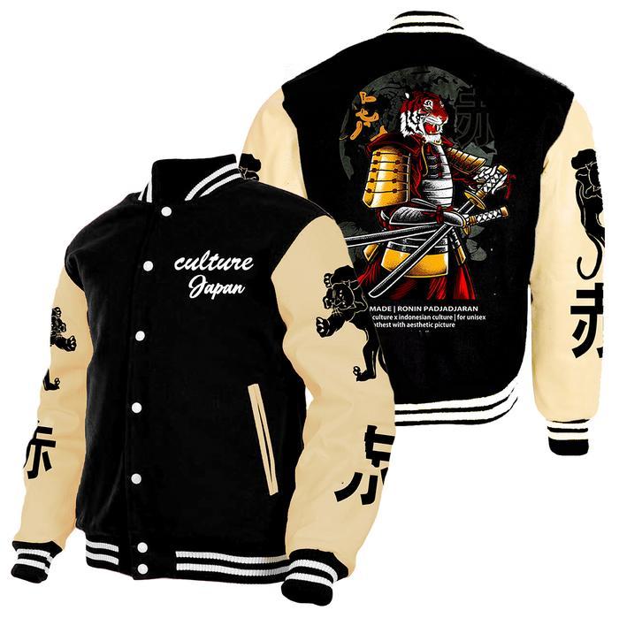 Jaket Varsity Baseball Ronin Padjadjaran Yakuza culture Japan Unisex Fleece Tebal Dewasa Logo Motif 