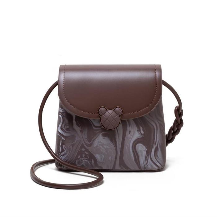 Diana Bag Brown Jims Honey Tas Salempang Cewek dengan Desain Marmer Elegan dan Tali Bahu Nyaman