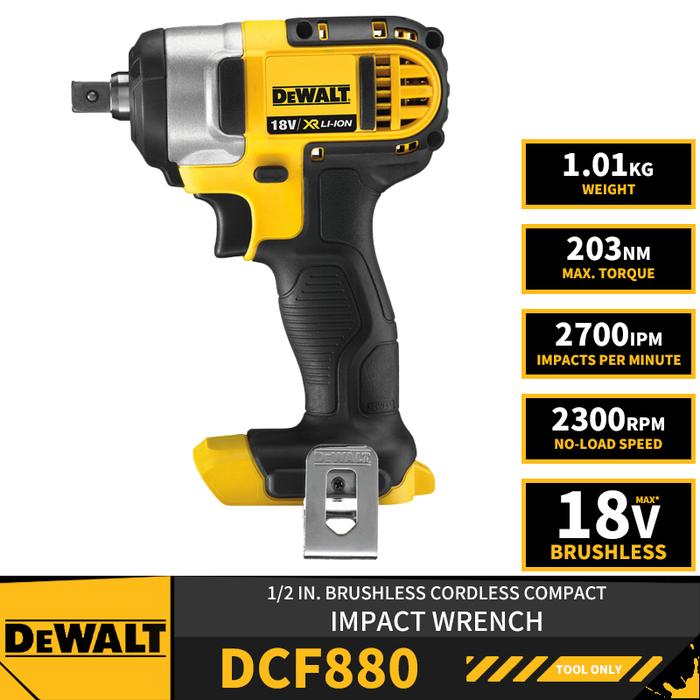 DEWALT DCF880 1/2in Brushless Cordless Compact Impact Wrench 18V