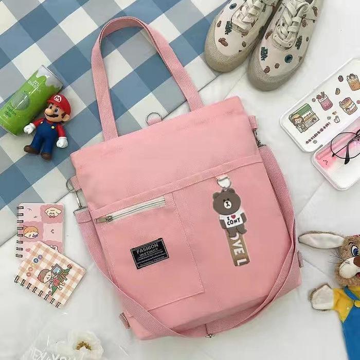 Tas Selempang & Bahu Wanita Canvas Trendy Ins Tas Bahu Tunggal Serba Gaya Tas Belajar Murid Tas Tang