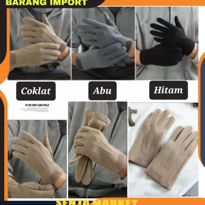 T♥3A SARUNG TANGAN WINTER GLOVES MUSIM DINGIN TEBAL TOUCHSCREEN PRIA WANITA Z❤OZ