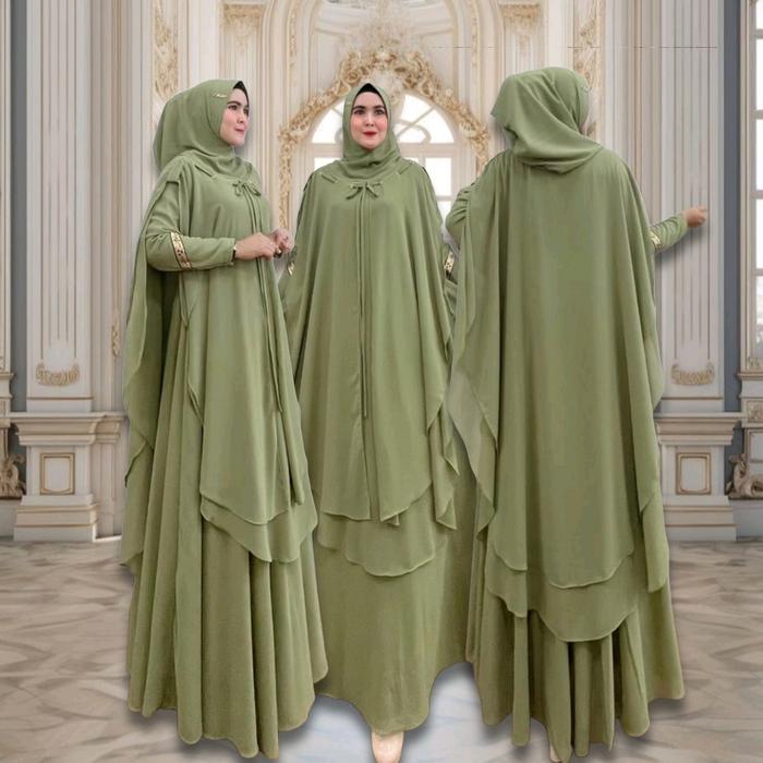 TALITA SYAR'I Gamis Set Hijab Pet Antem Hodie Jumbo Free Cadar Bandana Matt Ceruti BabyDoll By Aje Z
