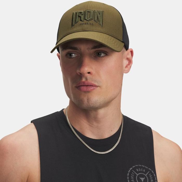 Original UA Project Rock Trucker Hat - Expedition Green Black