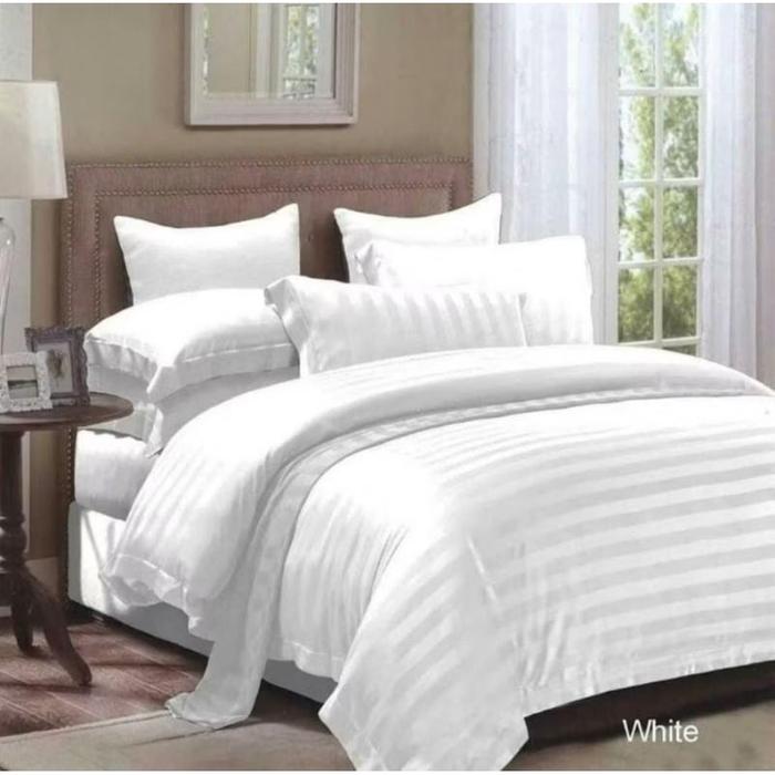 Sprei Set Hotel Premium Salur Putih