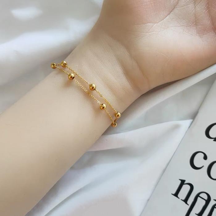 Gelang Emas Putih Model Minimalis Modern