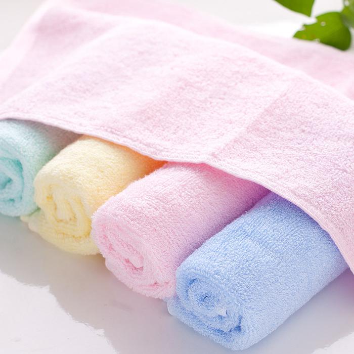 Wholesale bamboo fiber towel solid thickening Small mini towel baby