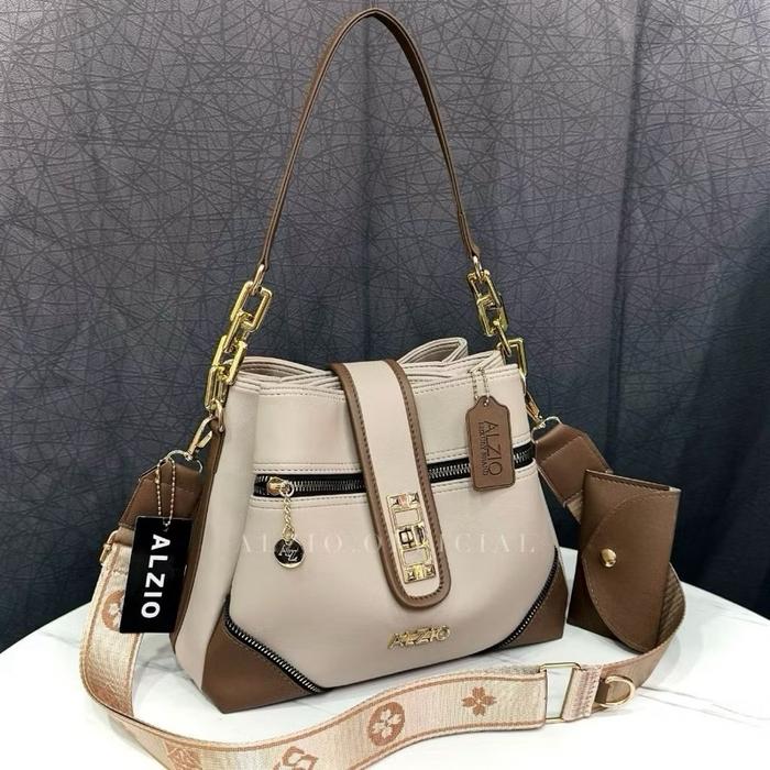 ALZIO VONNY BAG - tas bahu multifungsi bisa selempang 5ruang ketek slempang trendy sling wanita Kore